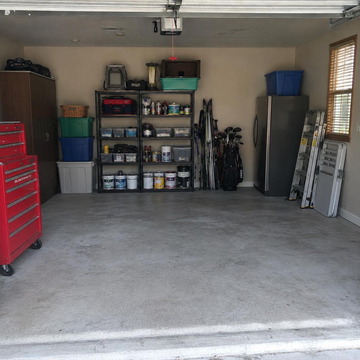 Clean organized garage after cleanout